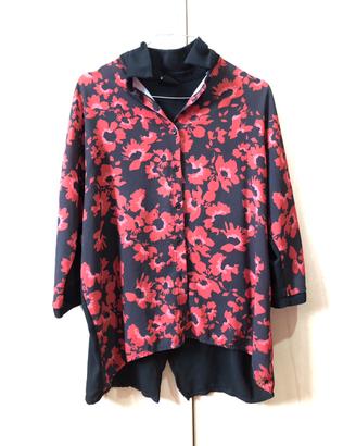 Camicia blusa donna M Coconuda rossa e nera