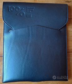 Custodia per tablet/eBook in pelle nera da viaggio