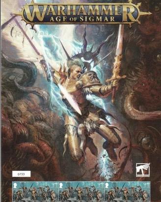 WARHAMMER AGE OF SIGMAR STORMCAST FRANCOBOLLI