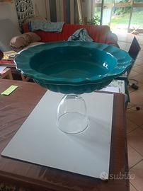 ALZATA VASSOIO CERAMICA VETRO