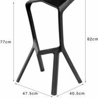 4 sgabelli neri design moderno