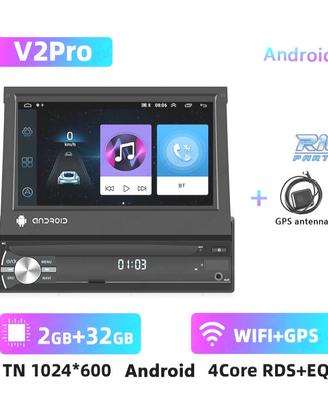 RADIO GPS ANDROID 1DIN TATTILE GPS