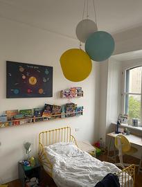 Letto ferro battuto giallo