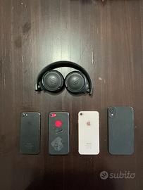 lotto di telefoni apple + cuffie jbl