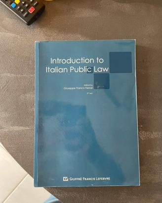 Introduction to italian public law
