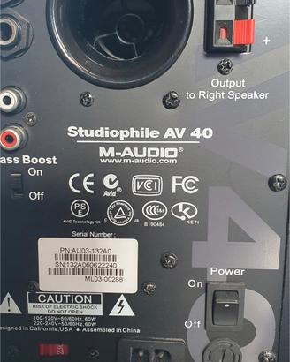 Casse studio av40 m-audio 