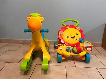 Cavallo a dondolo e Leone primi passi Fisher-Price