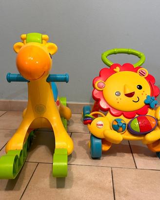 Cavallo a dondolo e Leone primi passi Fisher-Price