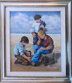 Quadro con opera di Walter Cecchi (1928-2005)