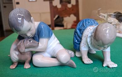 porcellana statuine bimbi