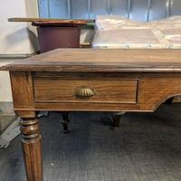 Antico Tavolo Scrittoio in Legno Massello