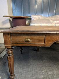 Antico Tavolo Scrittoio in Legno Massello