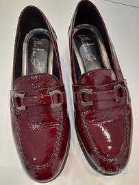 Mocassino Donna in vernice bordeaux