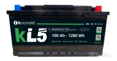 Batteria al litio del marchio Koonekt da 100 Ah