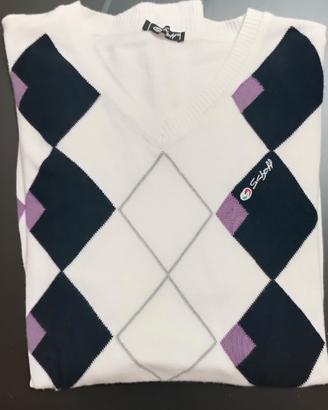 Maglioncino rombi Made in Italy viscosa morbida XL