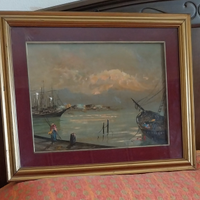 Quadro scena di Barche 54 cm x 44