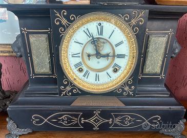 Orologio antico Ansonia fine '800 ardesia e marmo
