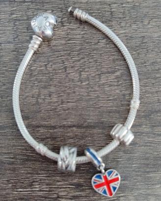 pandora braccialetto  3 accessori small