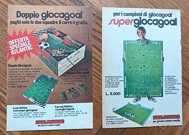 Inserti pubblicitari Giocagoal , anni 1974/75