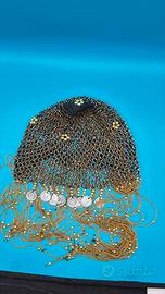 Cappellino anni 20 stile flapper in perline teatro