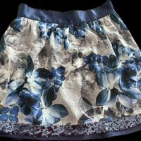 Gonna Guess blu fiori e pailles bambina 152 cm