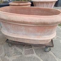 Vaso terracotta ovale 80 x45 per h 40