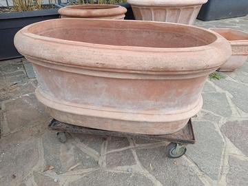 Vaso terracotta ovale 80 x45 per h 40