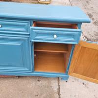 Credenzone laccato blu petrolio 