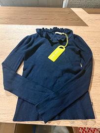 Maglioncino Lemon Beret blu con volant 10 anni
