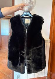 Pellicciotto smanicato nero donna – taglia XS
