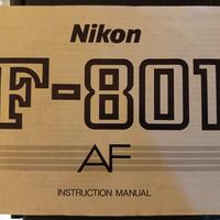 Manuale istruzioni Nikon 801 Canon F1 new