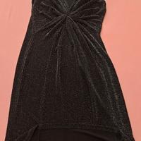 VESTITO da sera NERO con filo argentato