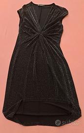 VESTITO da sera NERO con filo argentato