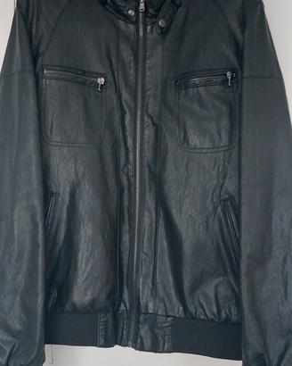 Giubbotto uomo similpelle nero XL