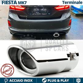 TERMINALE Scarico OVALE per FORD FIESTA 7 Cromato