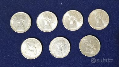 ITALIA: Lotto 7 Monete 500 Lire Argento Misto
