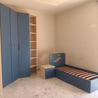 Cameretta Completa Moderna - Azzurro e Legno 