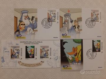 Zerocalcare 3 cartoline 3 francobolli + Foglietto