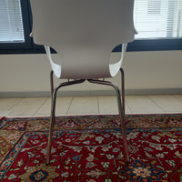 Sedie moderne bianche acciaio e plastica