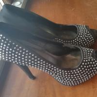 Decolletè open toè con strass