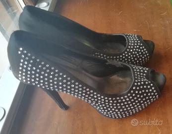 Decolletè open toè con strass