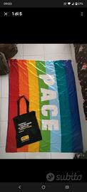 AMNESTY International borsa+bandiera PACE usate 