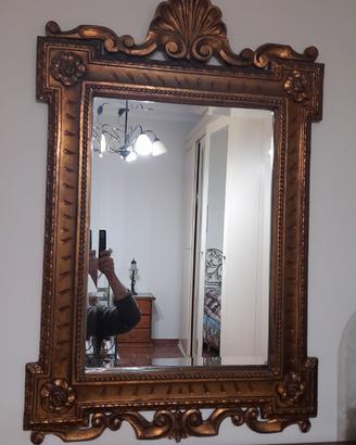 specchio per camera da letto in legno pregiato