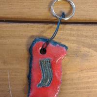 Lotto portachiavi in ceramica raku artigianale