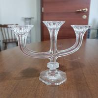 Candelabro Vintage in Cristallo a 3 Fiamme 