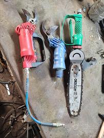 Forbice e seghetto ad aria compressa