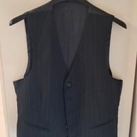 Gilet da uomo in gessato nero