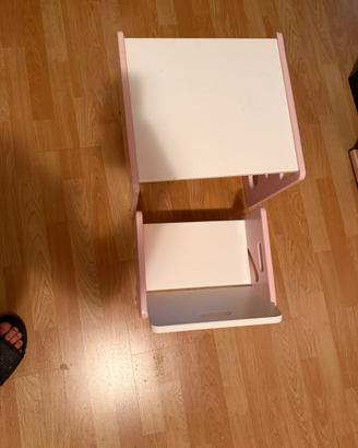 Set tavolino e sedia Montessori in legno