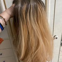 Parrucca bionda sintetica