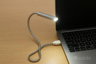 Luce LED USB flessibile Gooseneck portatile laptop